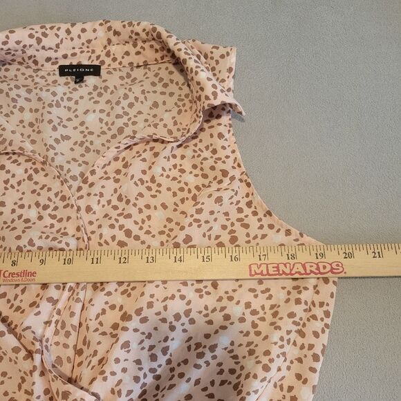 Pleione Pink Animal Print Sleeveless Blouse Size XL - Picture 6 of 10